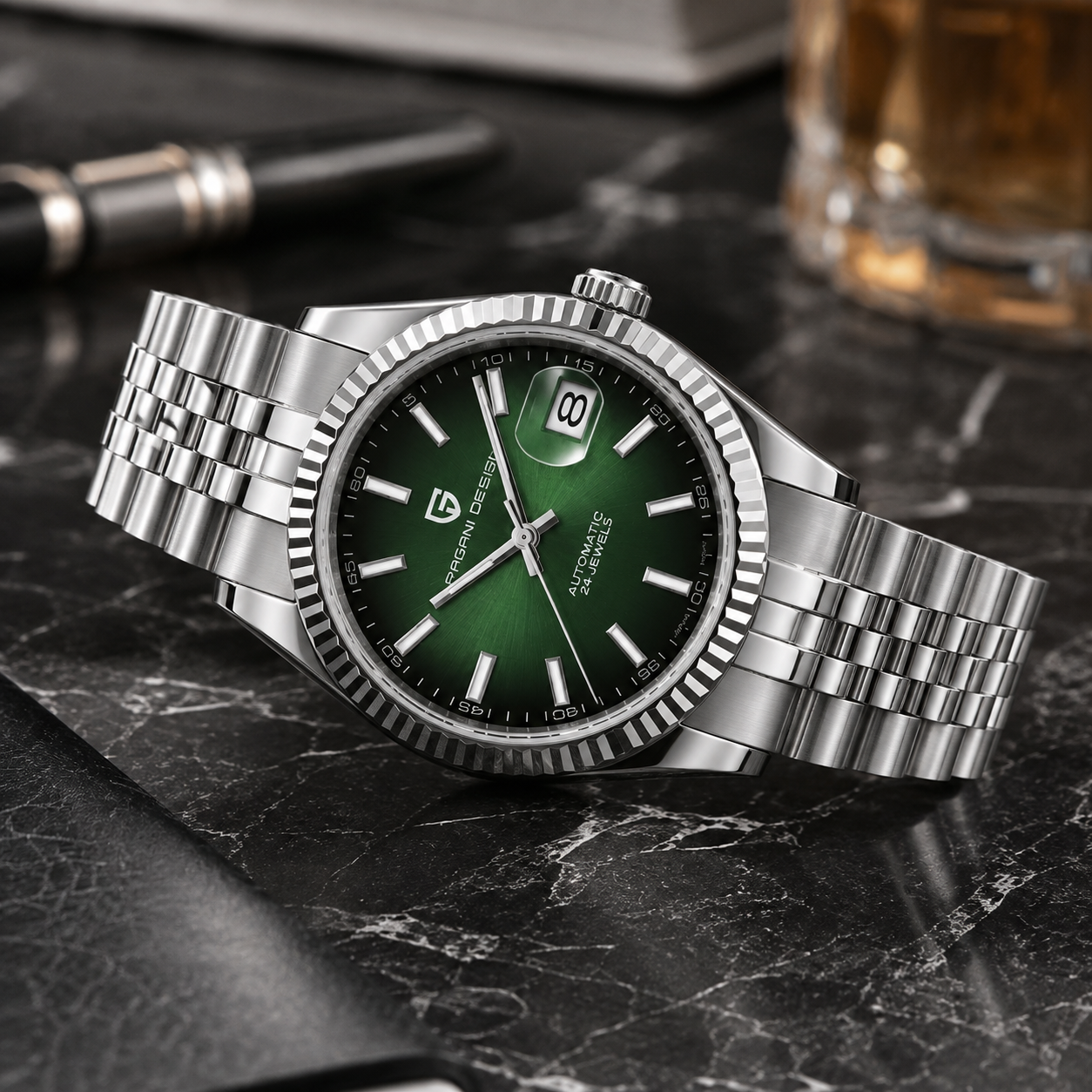 PD-1646 Green & Silver